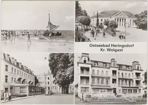 Heringsdorf (Ostseebad) Mehrbildkarte Usedom LK Vorpommern Greifswald 1982