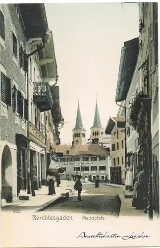 Berchtesgaden Markplatz mit Gasthof