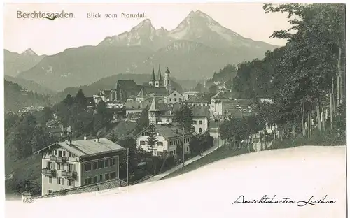 Berchtesgaden Blick vom Nonntal - Straße
