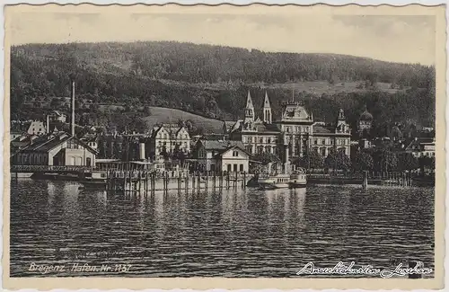 Bregenz Hafenpartie mit Dampfer