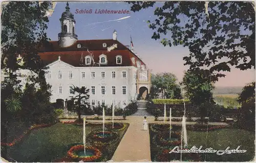 Lichtenwalde Niederwiesa Schloß Lichtenwalde Ansichtskarte b Chemnitz 1918