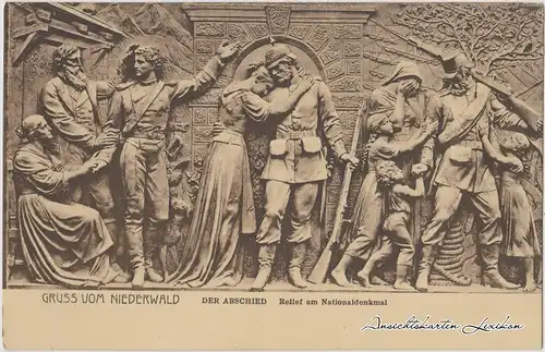 Rüdesheim (Rhein) Der Abschied - Relief Nationaldenkmal - Niederwald