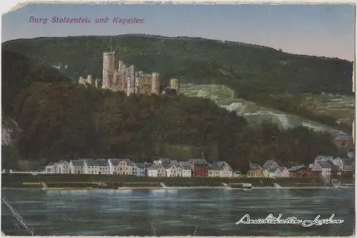 Stolzenfels Koblenz Burg Stolzenfels Ansichtskarte 1923