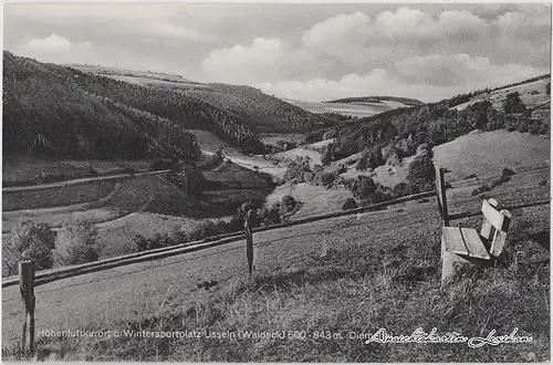 Waldeck (am Edersee) Blick ins Tal Ansichtskarte Waldeck eder 1959