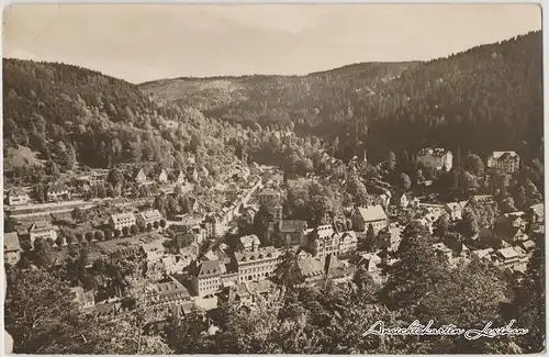 Triberg im Schwarzwald Blick auf die Stadt Fotokarte 1954