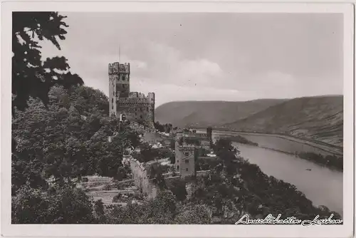 Bingen am Rhein Blick auf Burg Sonneck Ansichtskarte 1952