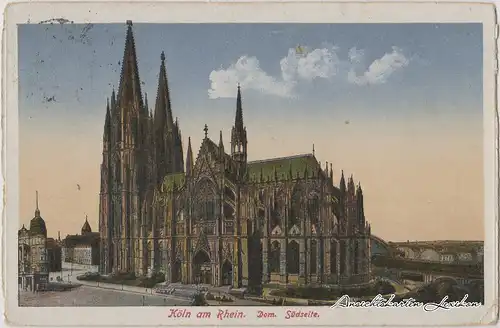 Köln Dom (Künstlerkarte) Ansichtskarte 1920