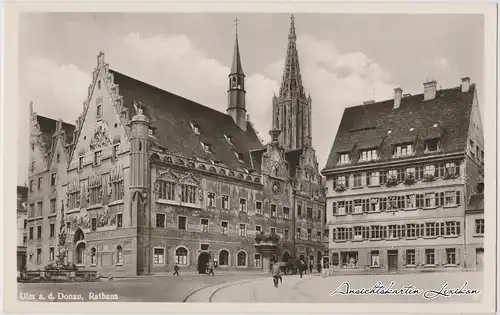 Ulm Straßenpartie am Rathaus
