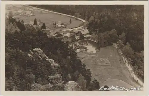 Ansichtskarte Jonsdorf Blick auf den Gondelteich 1955 