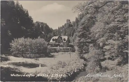 Polenz Neustadt  (Sachsen) Blick auf die Waltersdorfer Mühle Ansichtskarte 1957