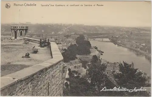 Namur Blick von der Citadelle auf die Stadt
