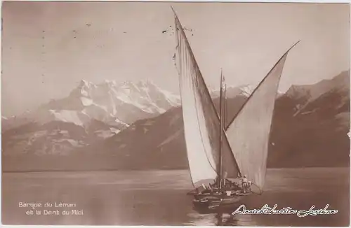 Genf Segelboot auf dem Genfersee