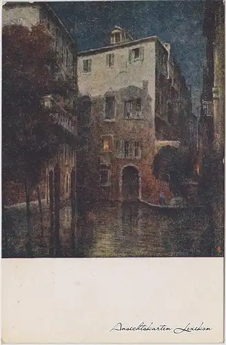 Venedig Venezia Nacht in Venedig von Giuseppe Miti-Zanetti 1918