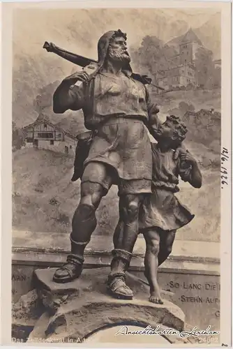 Altdorf (Uri) Das Telldenkmal  Ansichtskarte Uri 1926