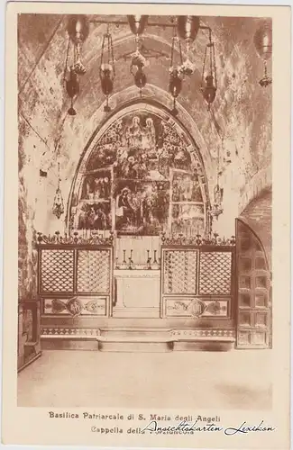 Cartoline Santa Maria degli Angeli-Assisi Cappella della Porziuncola 1928