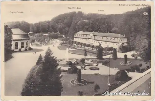 Bad Kudowa Kurpark mit Aussichtslaube und Schloss