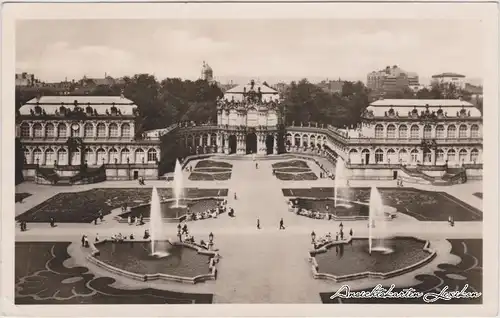 Innere Altstadt Dresden Zwinger, Speicher und Yenizde Foto Ansichtskarte 1953