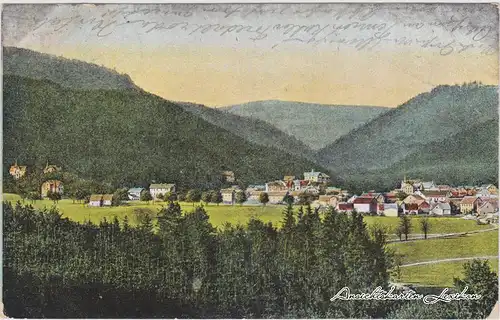 Tabarz/Thüringer Wald Blick auf die Stadt