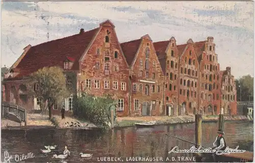 Lübeck Lagerhäuser an der Trave