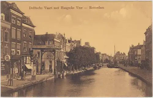 Rotterdam Delftsche Vaart met Haagsche Veer, Geschäfte