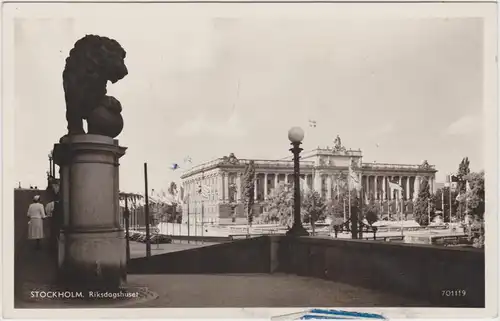 Stockholm Riksdagshuset Vintage Postcard 1955