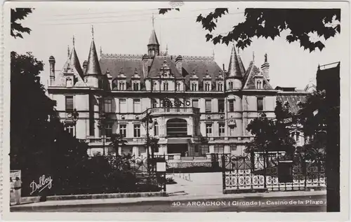 Arcachon Casino de la Plage CPA Foto Postcard Gironde 1936