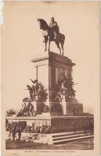 Rom Monumento Giuseppe Garibaldi Roma Postcard Latium 1918