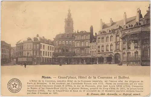 Bergen Grand&#039; place, Hôtel de la Couronne et Beffroi