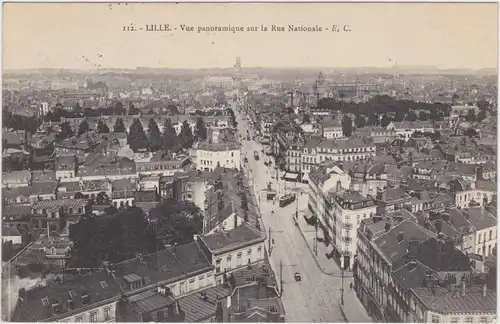 Lille Vue panoramique sur la Rue Nationale