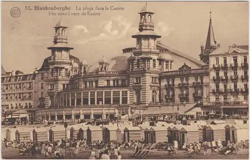 Blankenberge La plage face le Casino