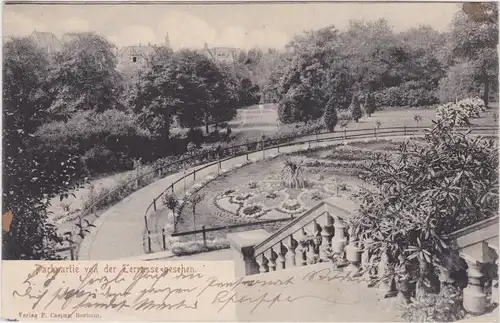 Bochum Parkpartie von der Terrasse gesehen