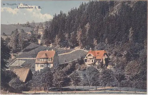 Lauenstein (Erzgebirge) Blick auf die Villen