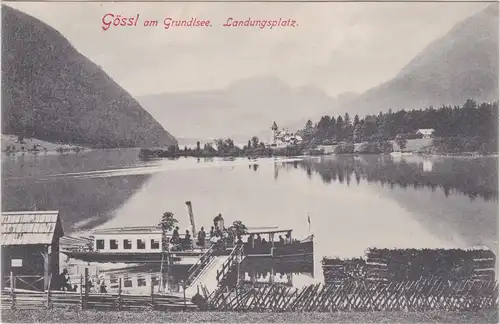 Gößl-Grundlsee Totale, Landungsplatz mit Dampfer
