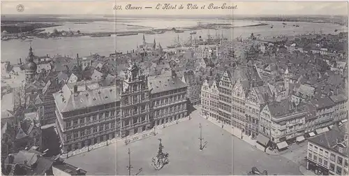 Antwerpen Blick über die Stadt - Markt und Hafen