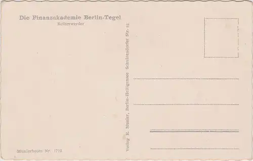 Tegel-Berlin Finanzakademie Reiherwerder - Speisesaal