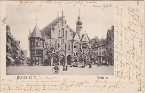 Hildesheim Rathaus - Straßenblick