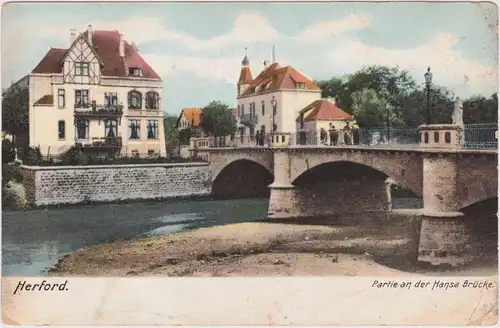 Herford Partie an der Hansa Brücke