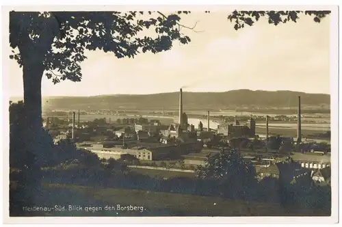 Heidenau (Sachsen) Blick auf Stadt und Industrieanlagen