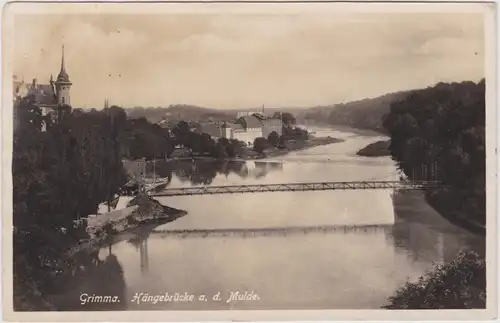 Grimma Hängebrücke an der Mulde