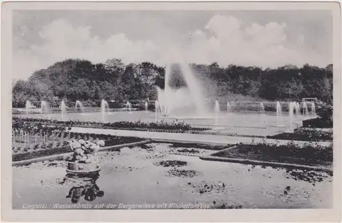 Liegnitz Wasserkünste auf der Bergwiese mit Kinderfontäne