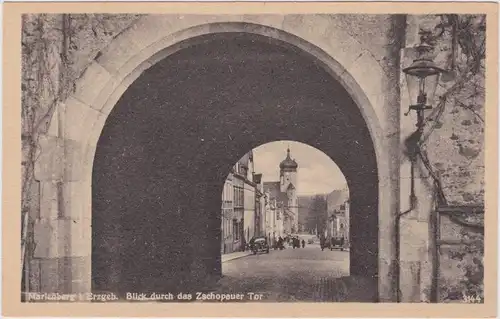 Marienberg im Erzgebirge Blick durch das Zschopauer Tor