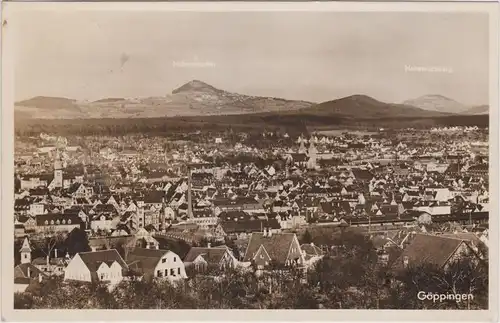 Göppingen Blick auf die Stadt - Fabrikanlagen