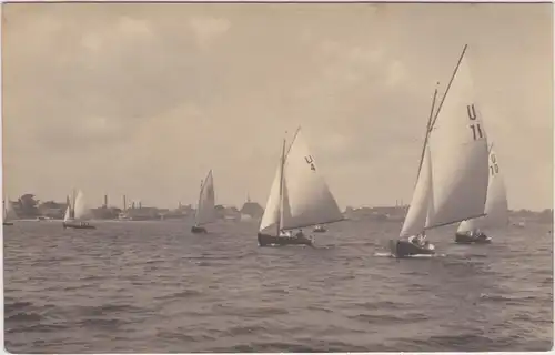 Eckernförde Egernførde | Ekernførde  Regatta - Segelschiffe 1930 Privatfoto