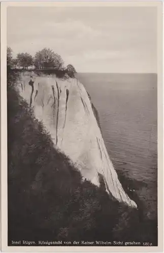 Bergen (Rügen) Königsstuhl mit Kaiser Wilhelm Sicht