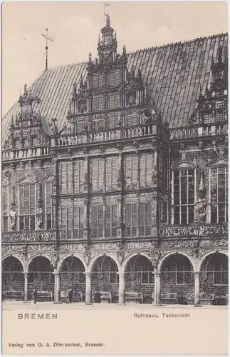 Bremen Rathaus - Teilansicht und Laubengang