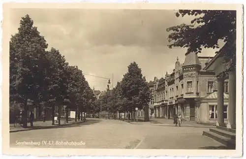 Senftenberg (Niederlausitz) Bahnhofstraße (Foto Ak)