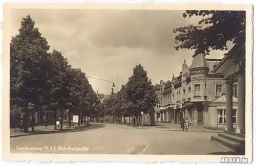 Senftenberg (Niederlausitz) Bahnhofstraße (Foto Ak)