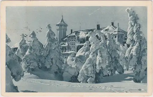 Sankt Joachimsthal Keilberghotel im Winter