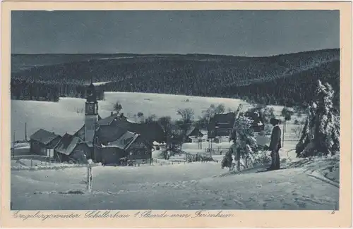 Schellerhau-Altenberg (Erzgebirge) Stadt, Skifahrer - Winter