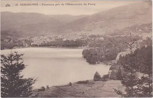Gerdsee Gérardmer Panorama pris de l'Observatoire du Pheny 1914